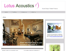 Tablet Screenshot of lotus-acoustics.com